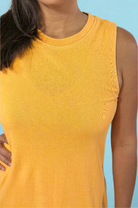 Sleeveless Mini Dress - Orange