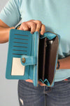 Miley Western Wallet - Dusty Blue
