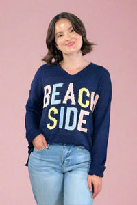 Beach Side Light Weight Sweater - Navy