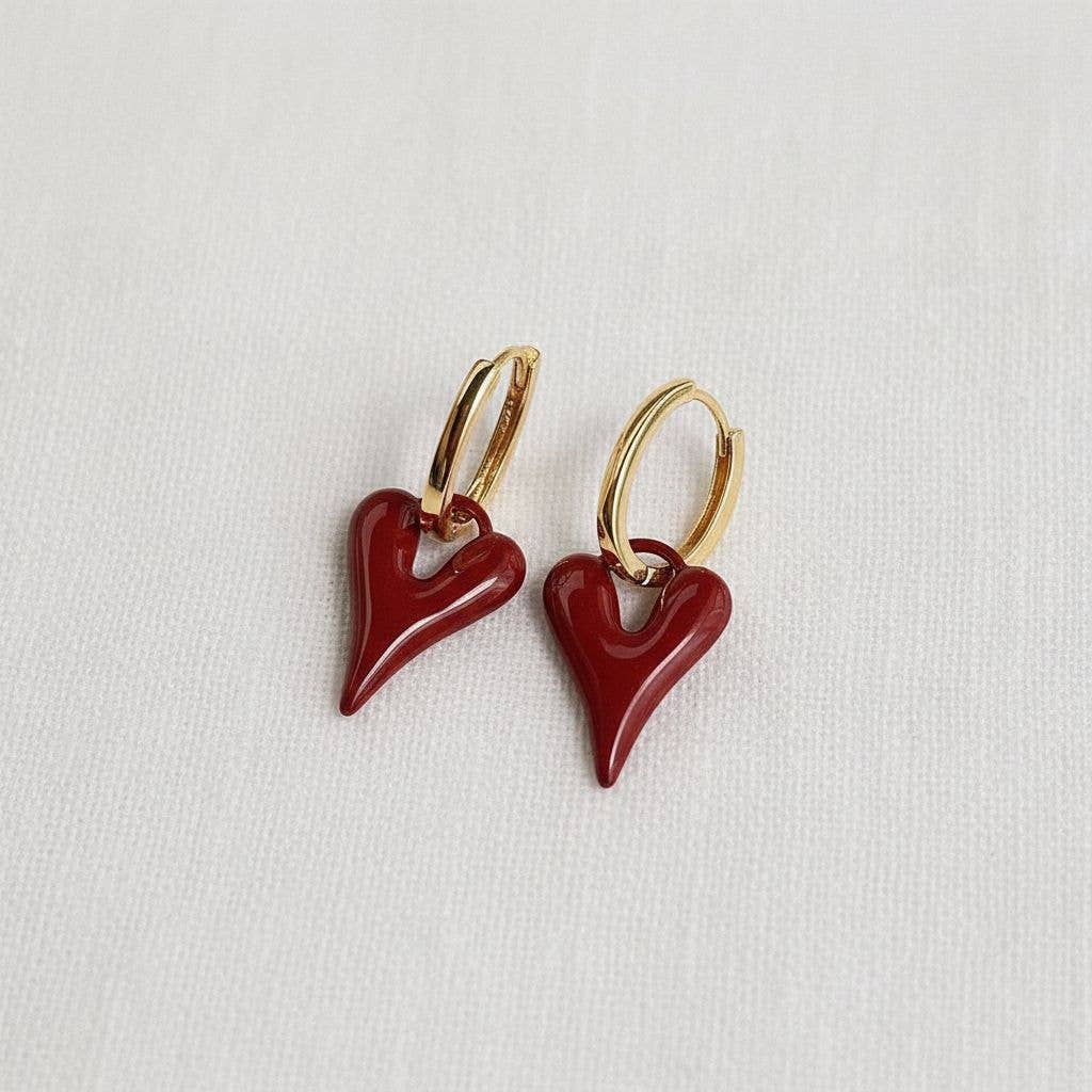 Elegant Heart Design Earrings