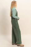 Mineral Washed Corduroy Overall - Olive