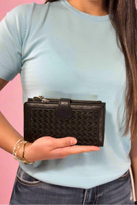Crissy Woven Wallet - Black