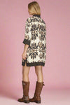 Abstract Collar Mini Dress - Ash