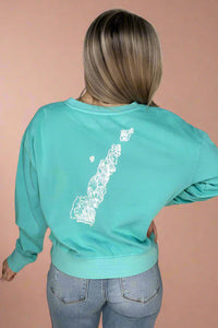 Door County Peninsula Doodle Sweatshirt Blue