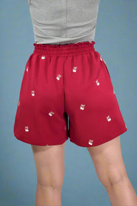 Sweet Cherries Shorts - Red
