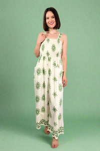 Printed Jumpsuit - Cream