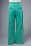 Mineral Wash High Waist Pants - Mint