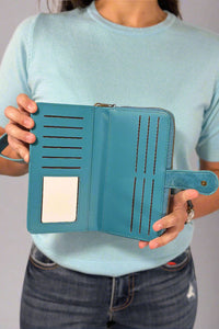 Miley Western Wallet - Dusty Blue