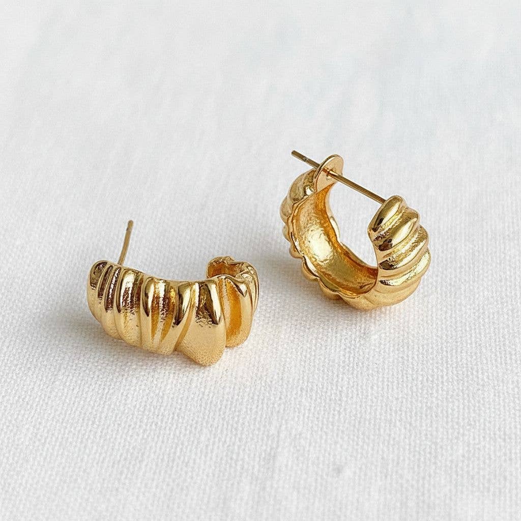 Chic C-Shaped Statement Drop Earrings