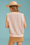 Knitted Sparkle V-Neck Sweater Vest