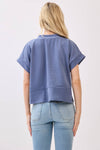 Boxy Corduroy Top - Denim