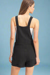 Double Gauze Overall Romper - Black