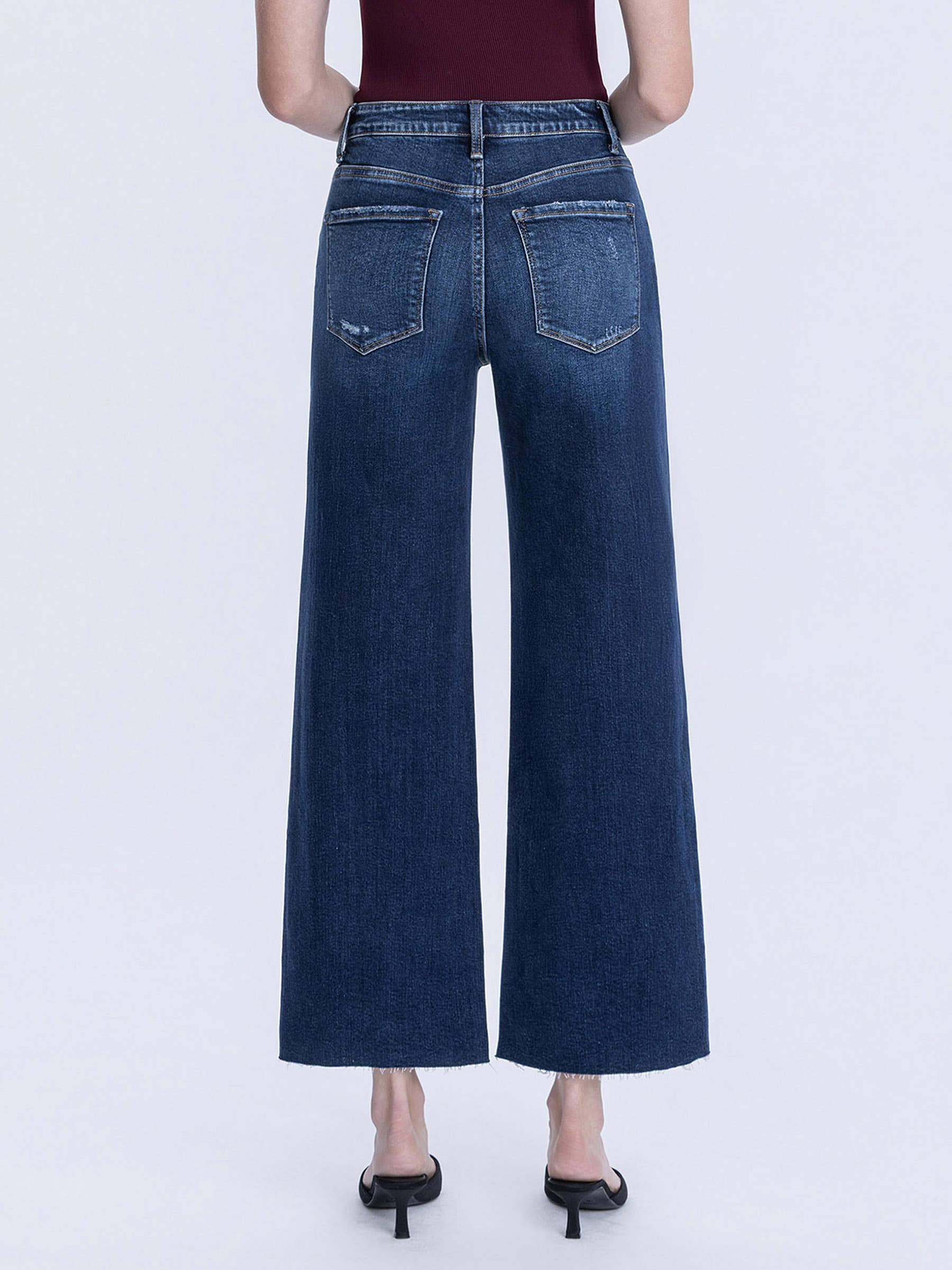 Tummy Control Super HR Wide Leg Jeans - LV35