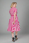 Christine Stripey Dress - Pink