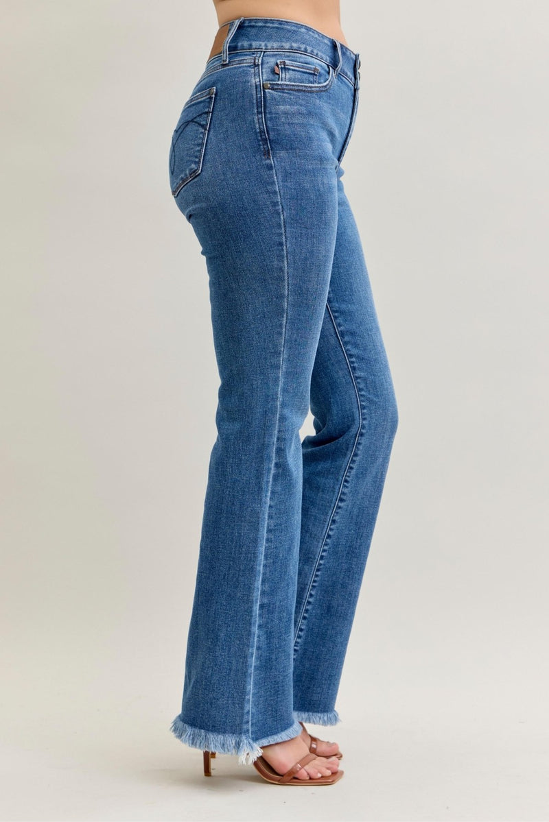 High Rise Double Button Bootcut - JB147