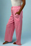 Mineral Wash High Waist Pants - Bonbon