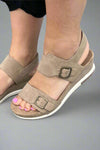 Lyra Double Strap Sandal - Taupe