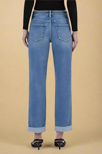 High Rise Cuffed Boyfriend Jeans - LV27