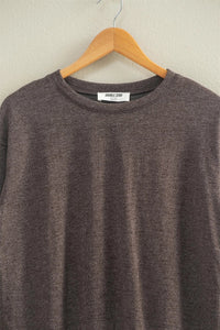 Crew Neck Cozy Sweatshirt - Chocolate