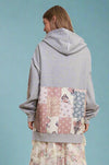 Multi Pattern Patchwork Zipper Hoodie