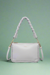 Judith Whipstitch Trim Shoulder Bag - Grey