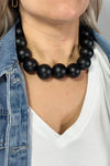 Chunky Bubble Chain Necklace - Black