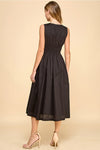Scallop Neckline Dress - Black