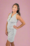 Twisted Scrunch Dress - Grey