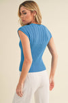 Taria High Neck Tank - Azure