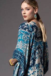 Boho Mandala Kimono Teal