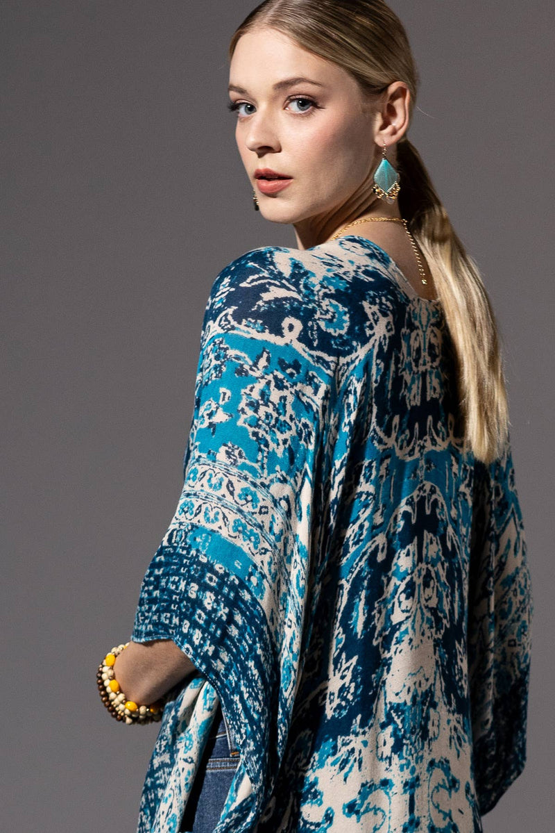 Boho Mandala Kimono Teal