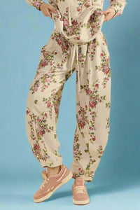 Printed French Terry Pants - Floral