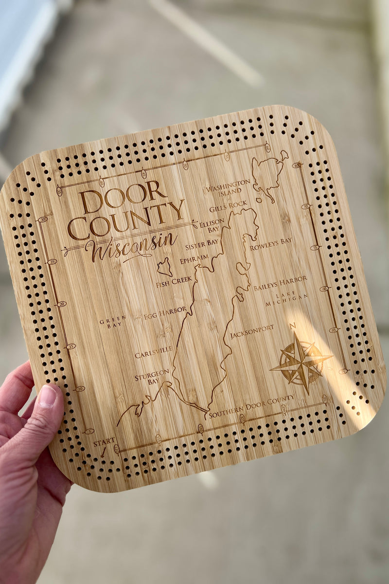 Map Cribbage Board Game