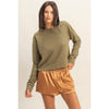 Crew Neck Cozy Sweatshirt - Olive