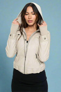 Nomad Canvas Hooded Jacket - Cream