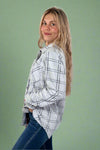 Light Grey & Black Plaid Flannel