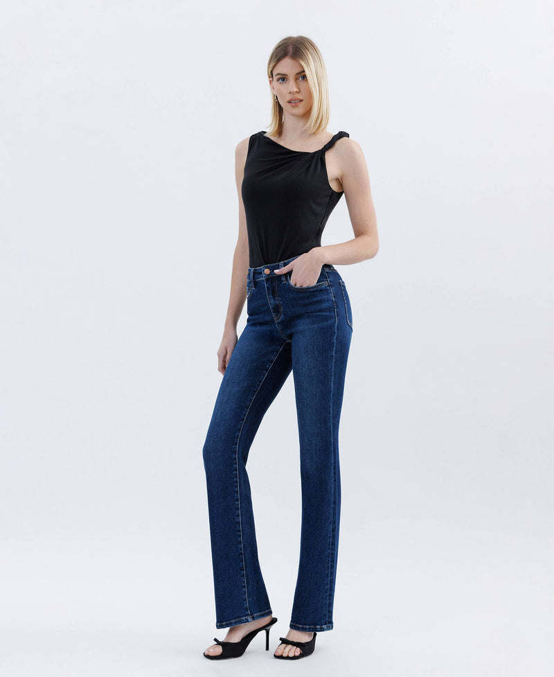 Tummy Control High Rise Bootcut Jeans - LV6