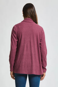 Wrap Top Button Front - Mulberry Rose