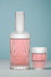 Fluted Bedside Carafe Decanter Set with Glass