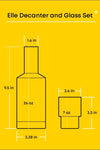 Fluted Bedside Carafe Decanter Set with Glass
