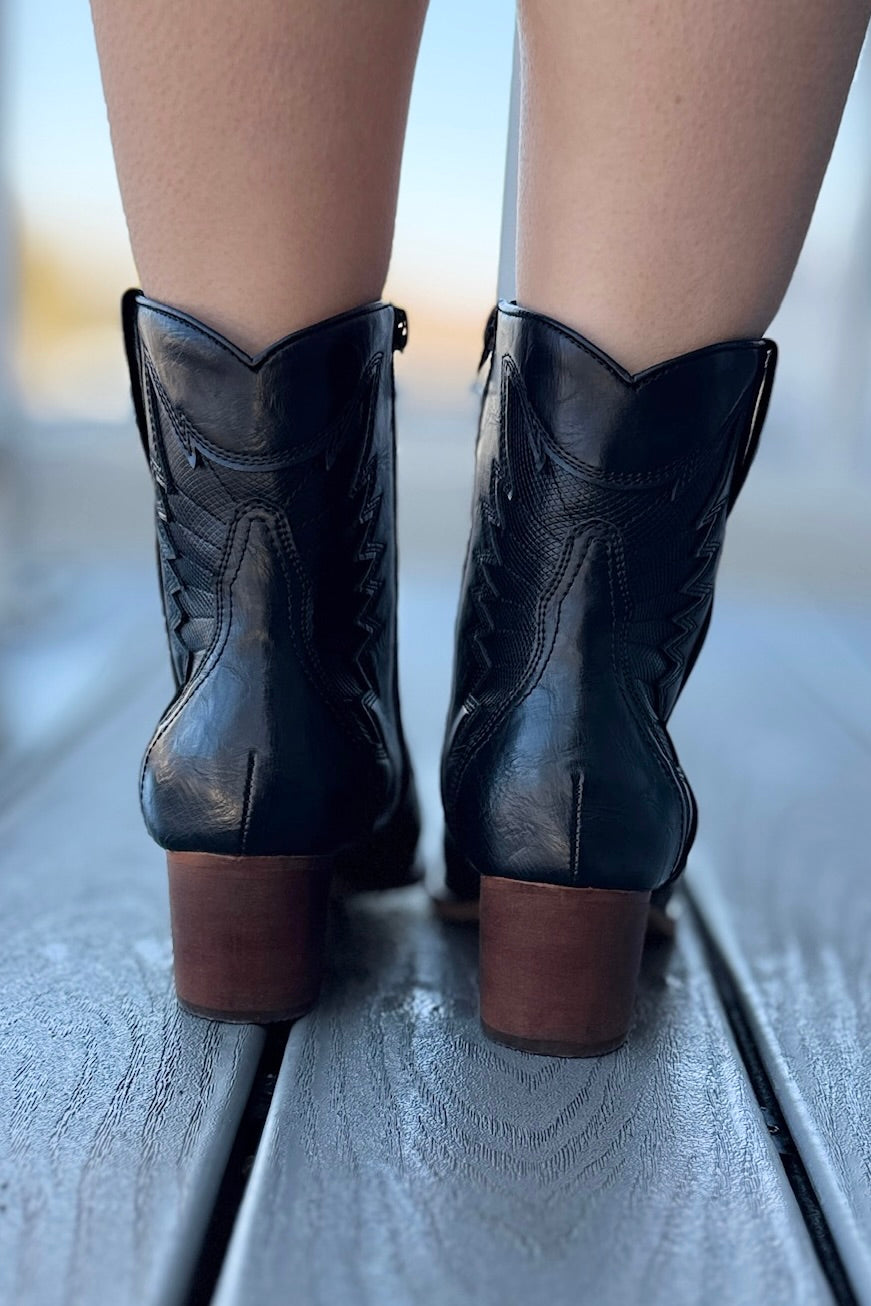 Collen Western Bootie - Black