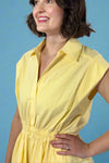 Flirty Collared Mini Dress - Creamy Yellow