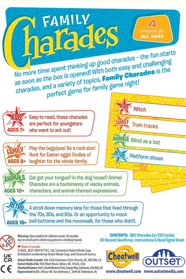 Family Charades Retro Design