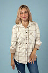 Beige & Brown Plaid Flannel