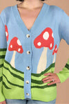 Mushroom Field Cardigan - Blue