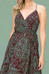 Paisley Sleeveless Wrap Maxi - Burgundy