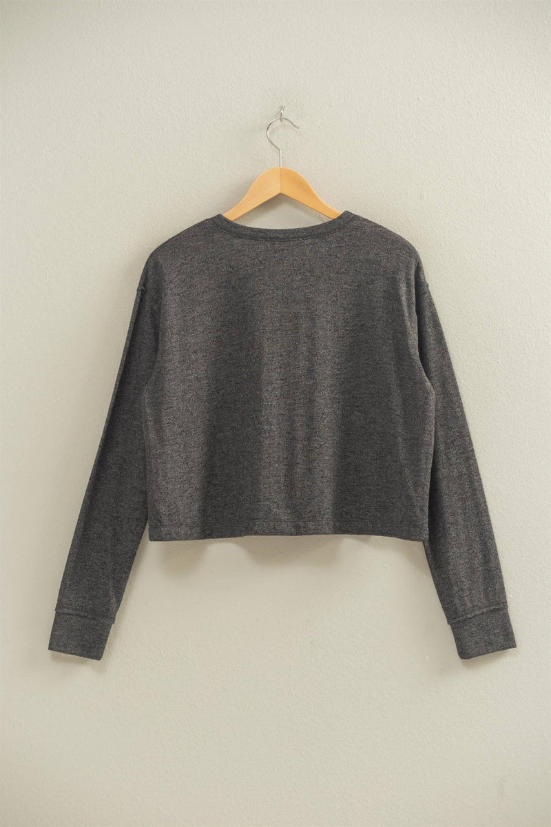 Crew Neck Cozy Sweatshirt - Black