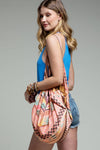 Hand Block Boho Bag - Coral Multi