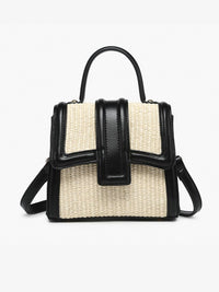 Evangeline Flapover Crossbody - Black