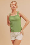 Joana Square Tank - Green Apple